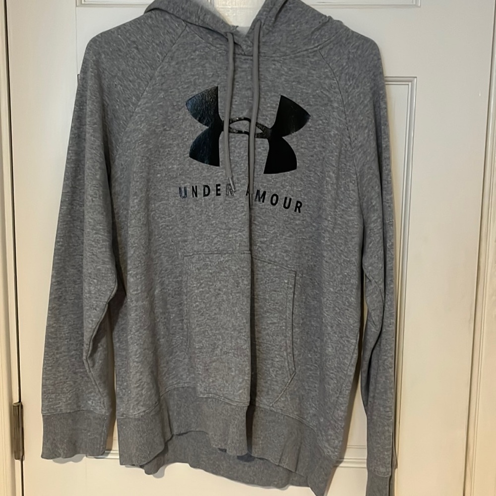 grey under armour thin hoodie